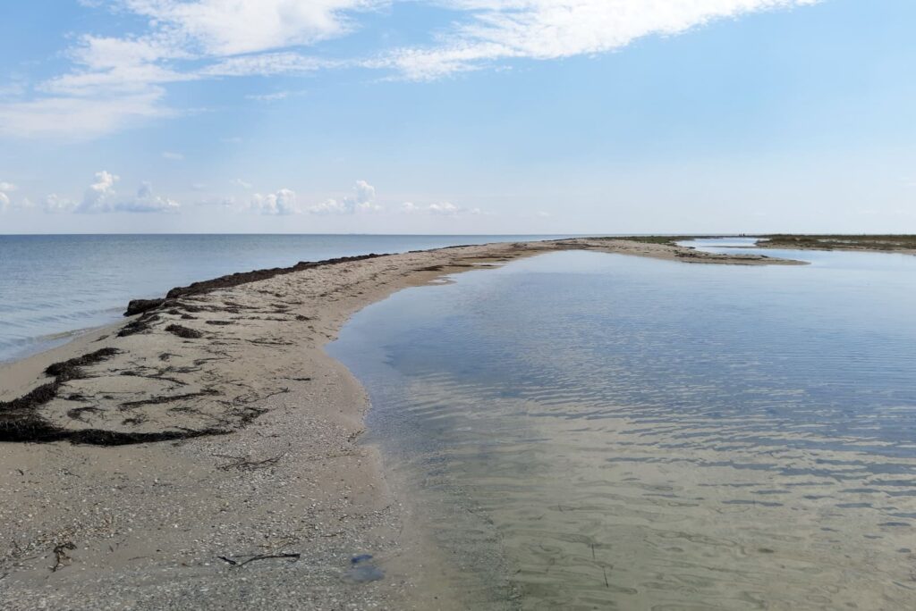 Мелководье в Джарылгачском заливе
