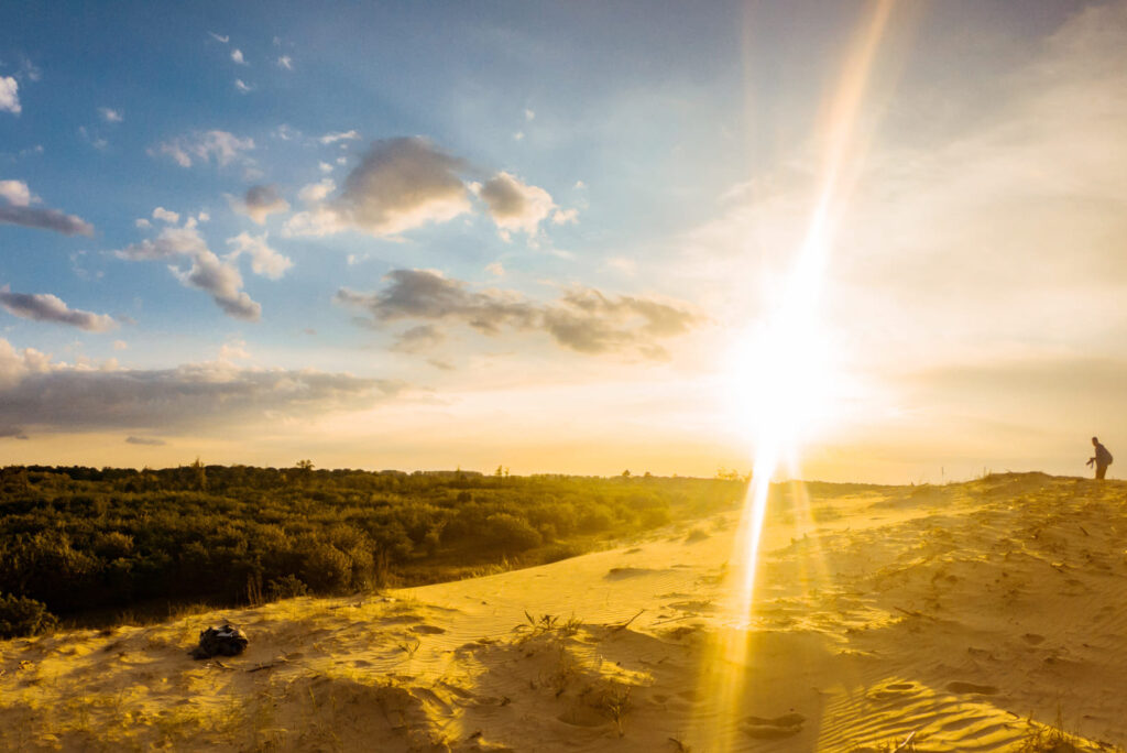 Закат в Олешковских песках